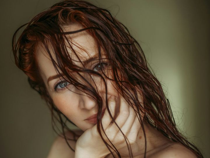 Portrait with wet hair