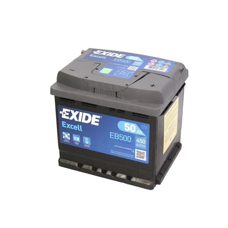 EB501 EXIDE EXCELL 077SE Batterie 12V 50Ah 450A B13 L1 Batterie au