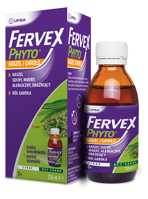 FERVEX PHYTO kaszel i gardło, syrop, 120 ml