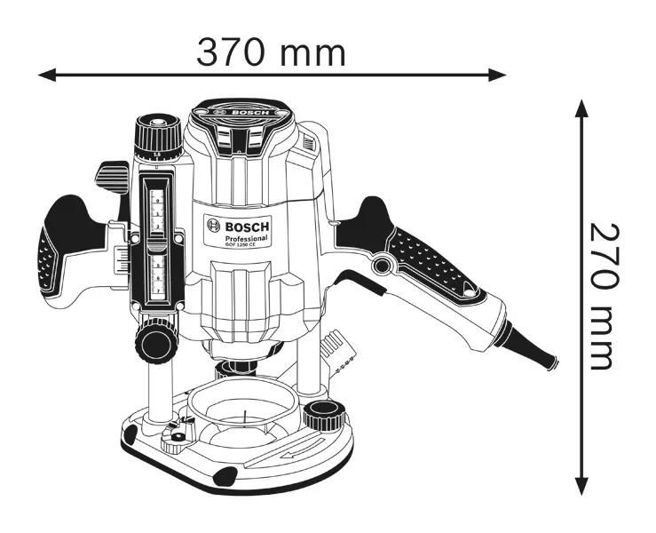 Bosch GOF 1250 CE Professional wymiary