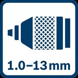Metalowy uchwyt 1,0 – 13,0 mm 