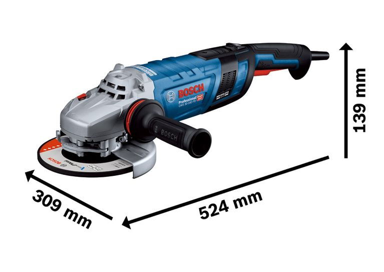 Bosch GWS 30-180 PB Professional wymiary