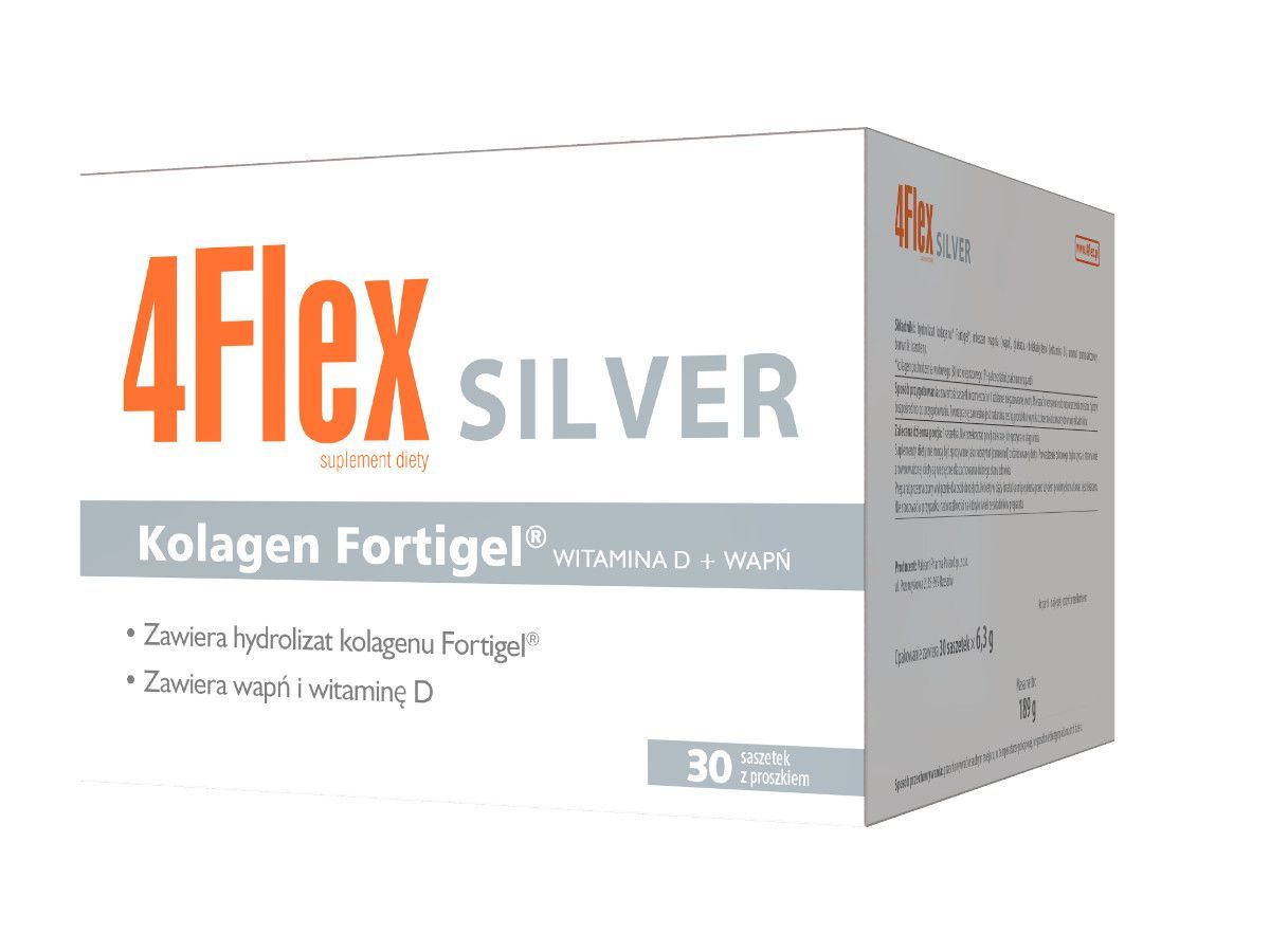 4Flex Silver kolagen na stawy z wapniem i witaminą D 30 sasz - Opinie i ...