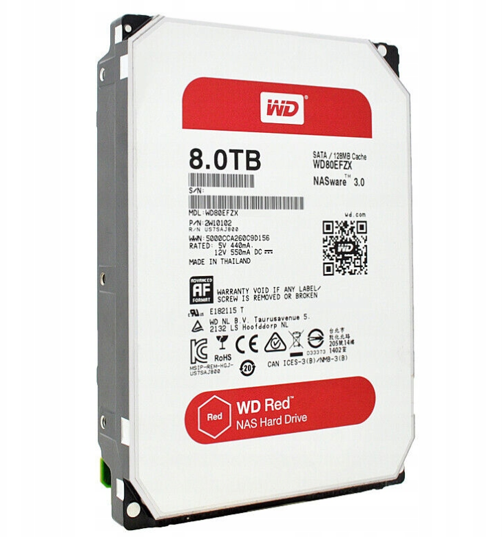 Western Digital 8TB HDD WD8003FFBX NAS用 Dysk twardy WD Red Pro Cache 8TB 3,5 SATA3 (WD8003FFBX