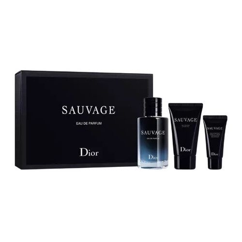 Dior Sauvage Eau de Parfum 60mlギフトボックス付き CHRISTIAN DIOR SAUVAGE ZESTAW EDP 60ML + ASB 20ML + ŻEL P/P