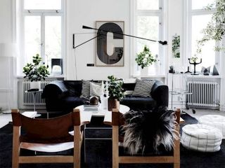 Urok negatywu, czyli czarno-biały salon