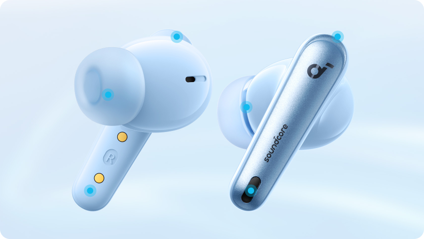 Anker soundcore Liverty4ブルー soundcore Liberty 4 NC niebieskie - Słuchawki bezprzewodowe