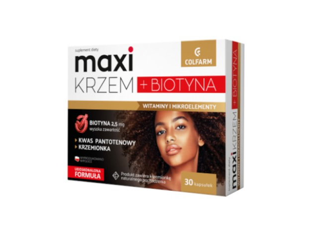 Colfarm Maxi Krzem + Biotyna x 30 kaps