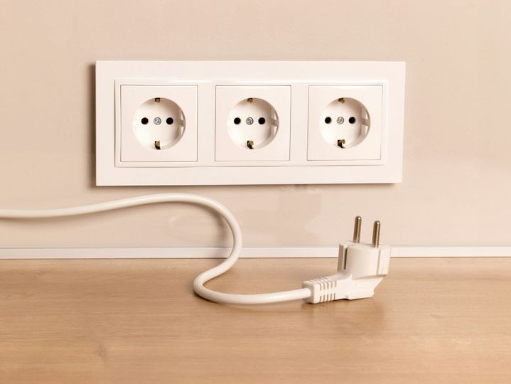 Power cord cable unplugged with european electrical outlets