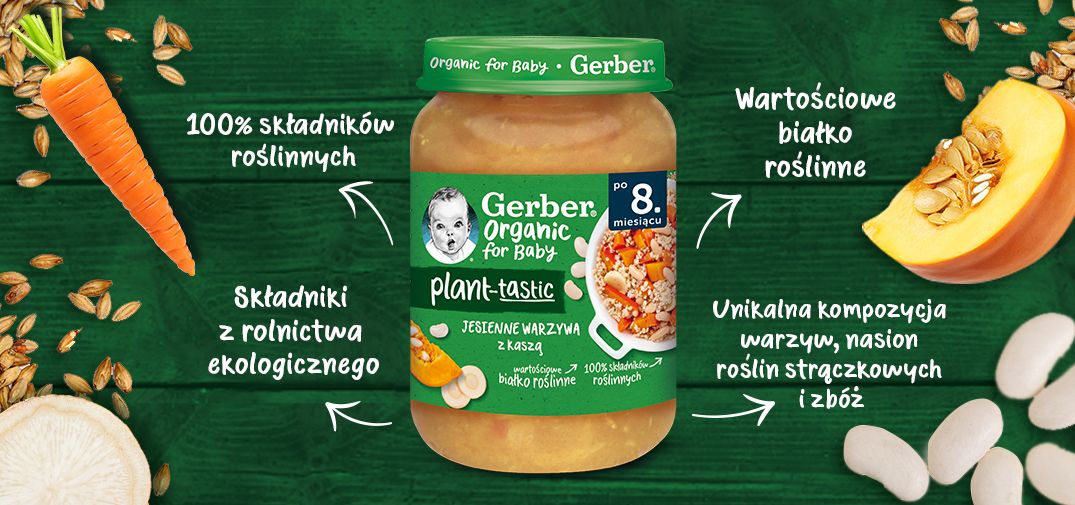 Gerber Organic Plant-Tastic Jesienne Warzywa Z Kaszą - 2