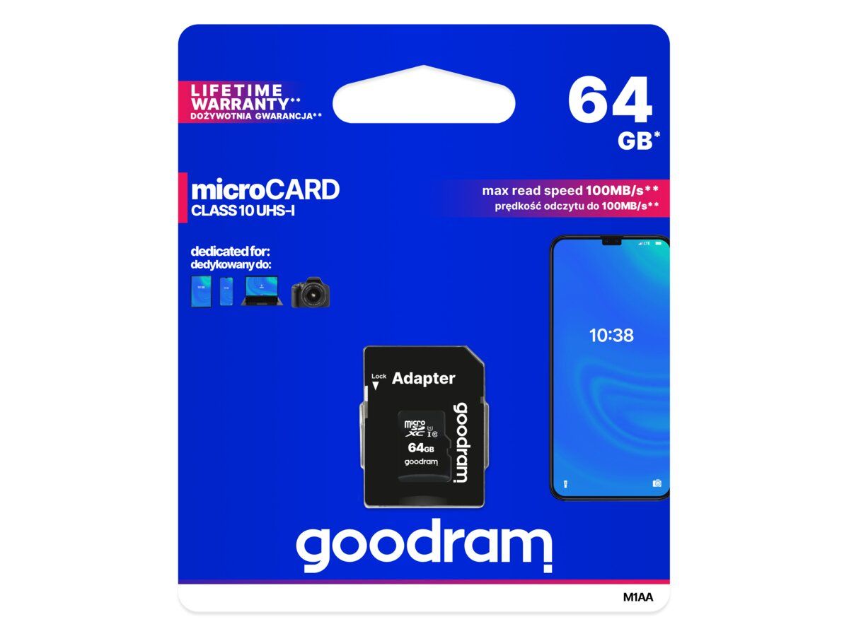 GOODRAM 64GB MICRO CARD cl 10 UHS  - 3