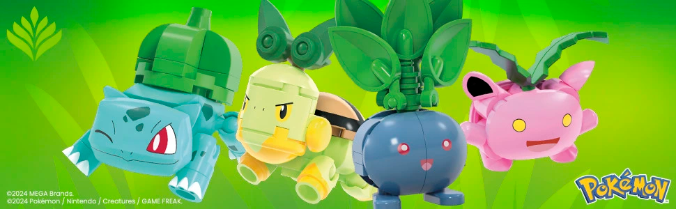MEGA Klocki Pokemon Drużyna Typu Trawiastego 5