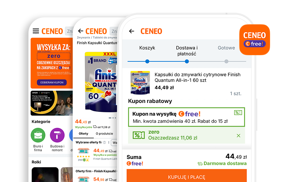 Ceneo Free! | Masz 40 zł w koszyku? Masz darmową wysyłkę! - Ceneo.pl