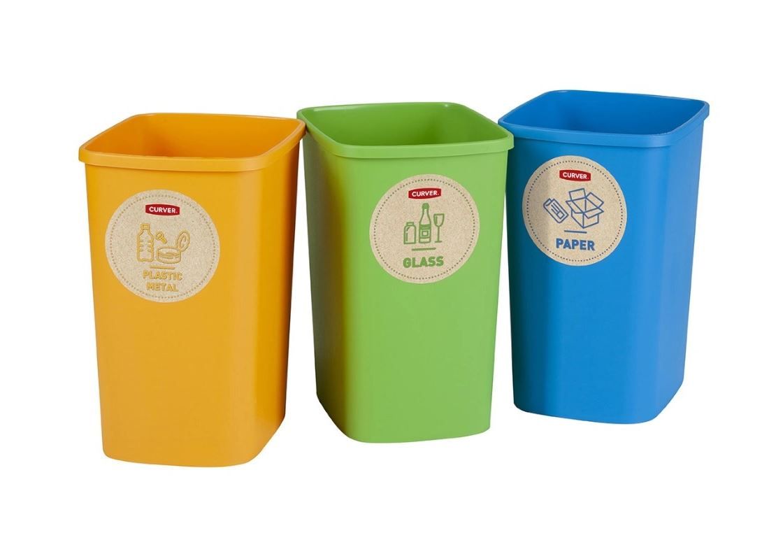 Curver Zestaw Koszy Do Segregowania 3X10L Eco Friendly