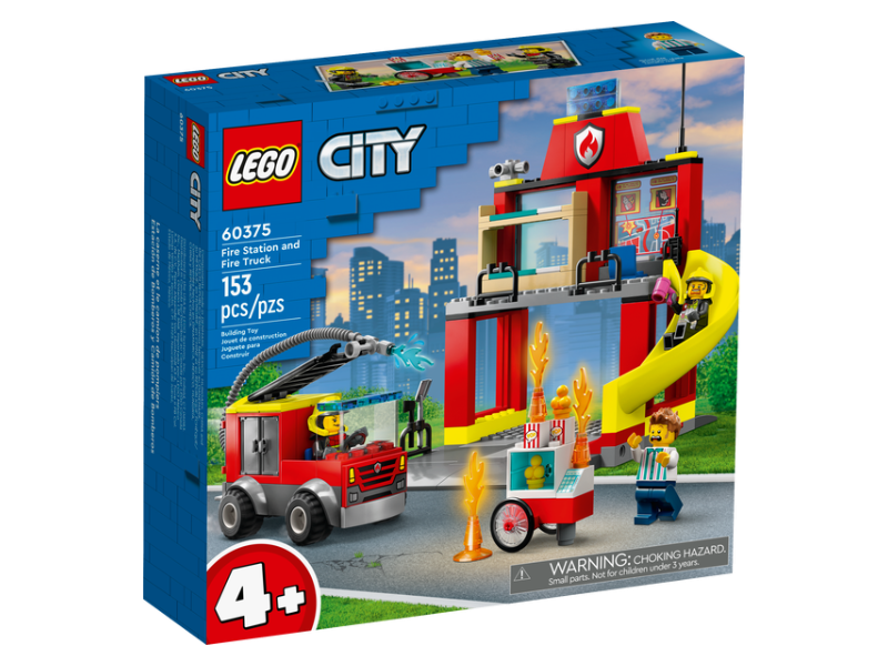 LEGO City 60375 Remiza strażacka i wóz strażacki