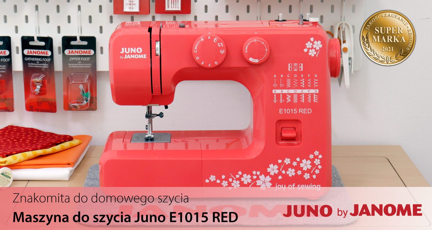 Швейна машинка електромеханічна Janome Juno E1015 червона: продажа, цена в  Киеве. Бытовые швейные машины от 