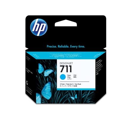 HP 711 3-pack Błękitny - 1
