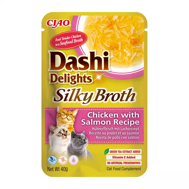 Inaba Cat Silky Broth Kurczak i łosoś 40g
