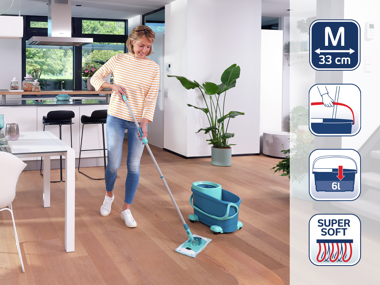 Zestaw mop CLEAN TWIST M Ergo na kółkach (52121) - Opinie i atrakcyjne ceny  na Ceneo.pl