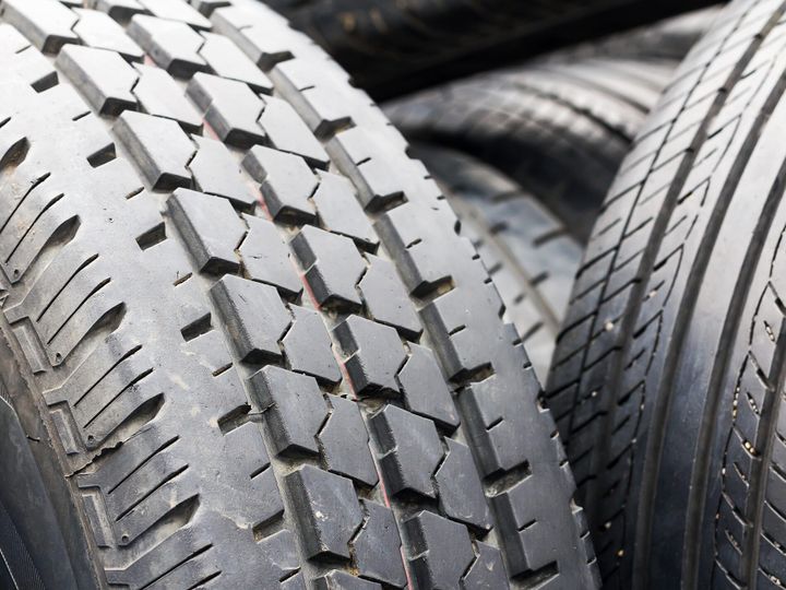 Closeup old tires