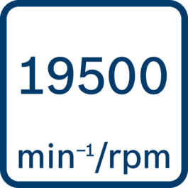 Prędkość obrotowa bez obciążenia 19.500 min-1