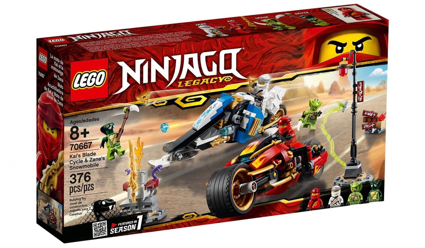 LEGO Ninjago 70667 Motocykl Kaia I Skuter Zane’a - Ceny i opinie - Ceneo.pl