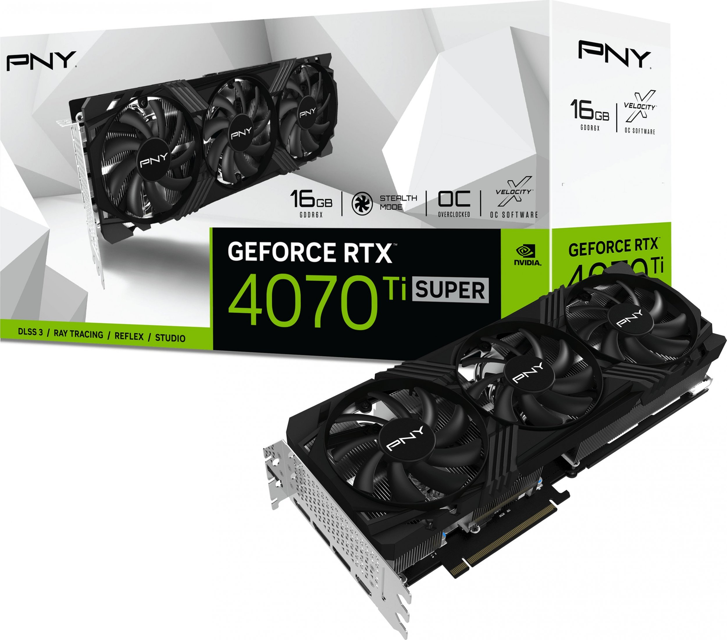 PNY RTX4070super 新品未開封 PNY GeForce™ RTX 4070 SUPER™ 12GB XLR8 Gaming VERTO™ EPIC-X RGB