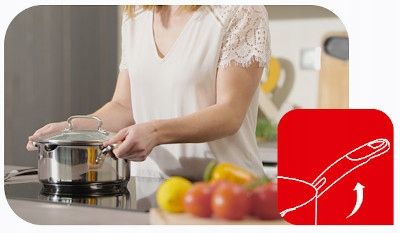 Kifutott - Tefal Duetto lábas fedővel, 24cm (G7194655) ezüst