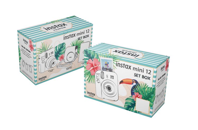 Appareil photo instantané Fujifilm Pack Noel Instax Mini 12 Lilas + Pack film  Instax Mini 10 vues + Guirlande Led Multicolore - 70100161452