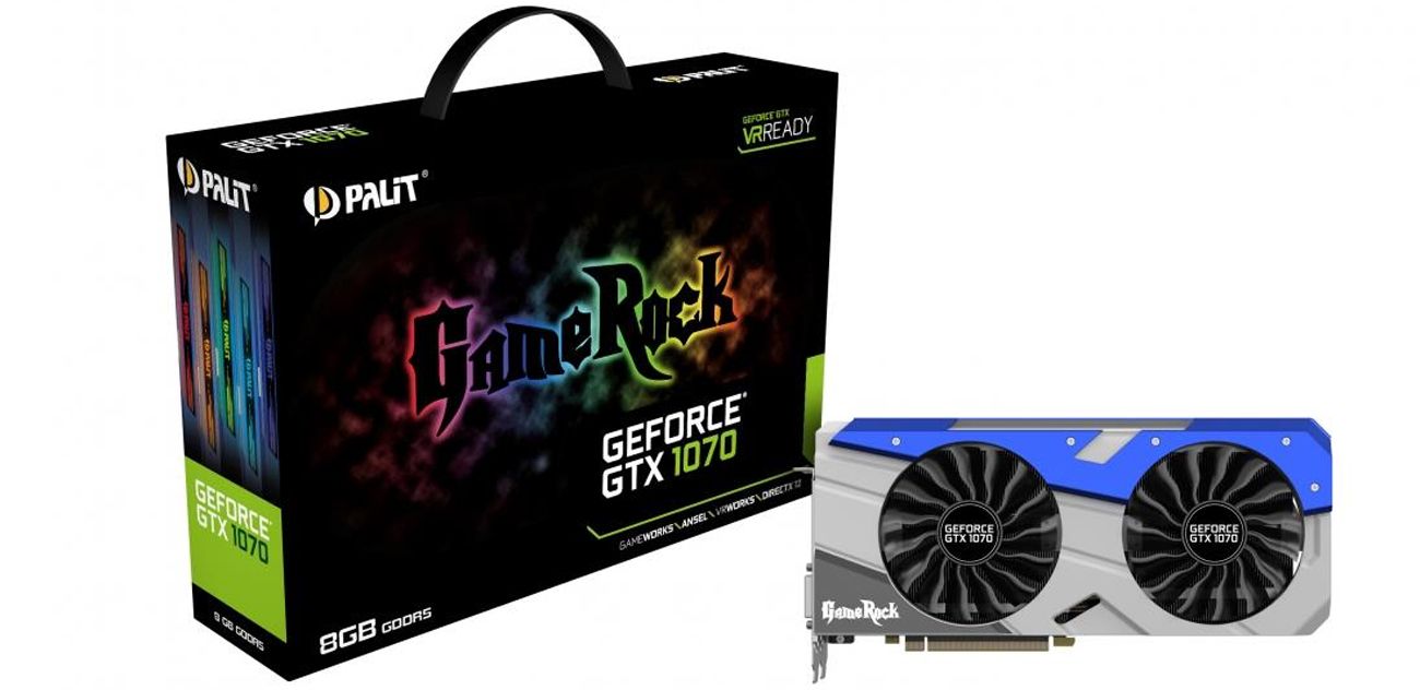 グラフィックボード・グラボ・ビデオカード Palit GTX 1070 GameRock PE 8GB Palit GeForce GTX 1070 GameRock 8GB GDDR5 (256 bit) 3x DP
