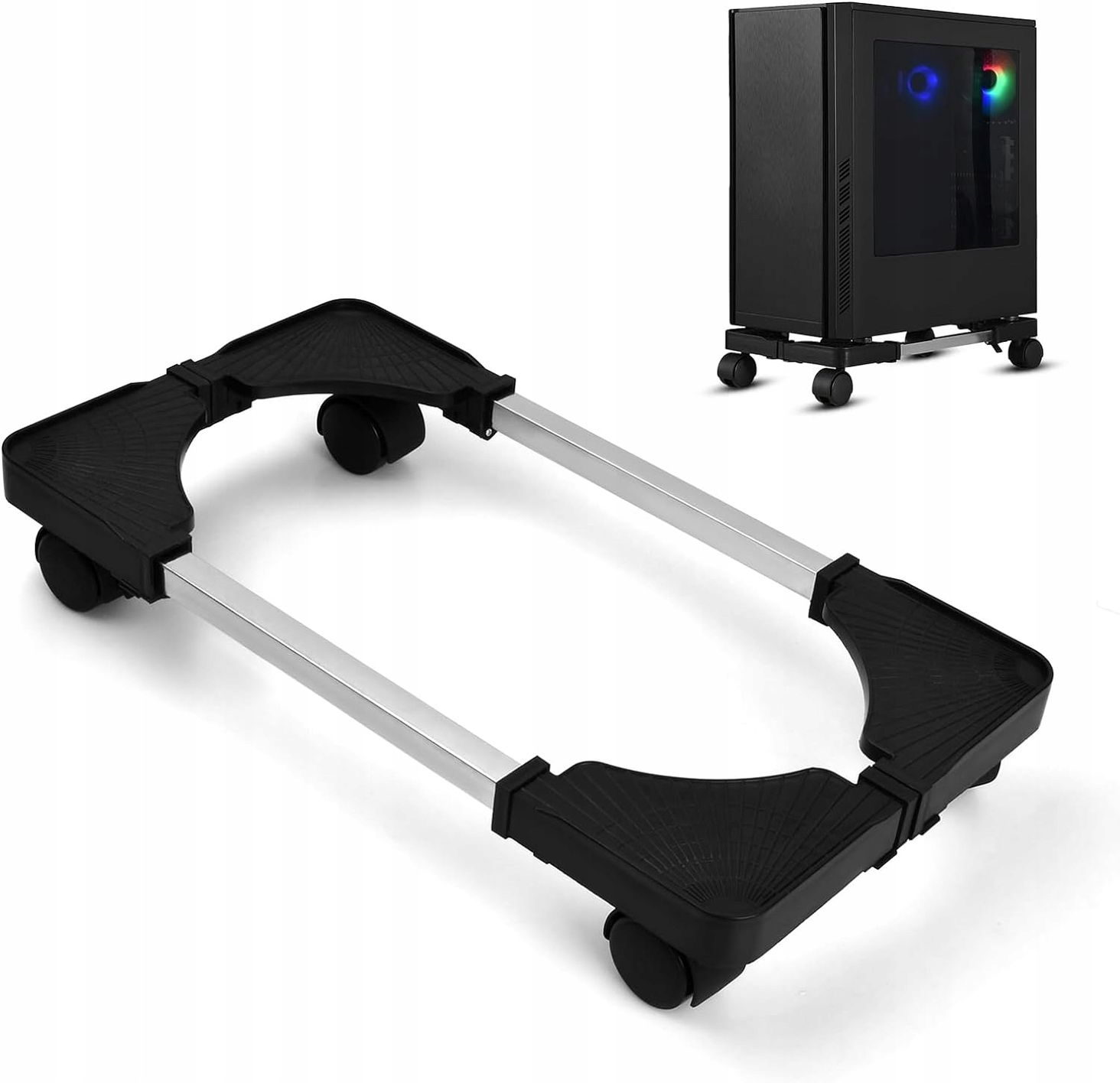 Mujiluxe — Support mobile réglable pour tour PC — visuel 2