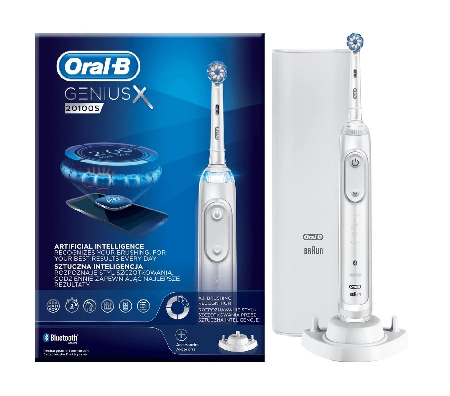 Szczoteczka elektryczna Oral-B Genius X 20100S biała - Opinie i