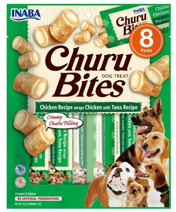 Inaba Dog Churu Bites Kurczak tuńczyk 8x12g