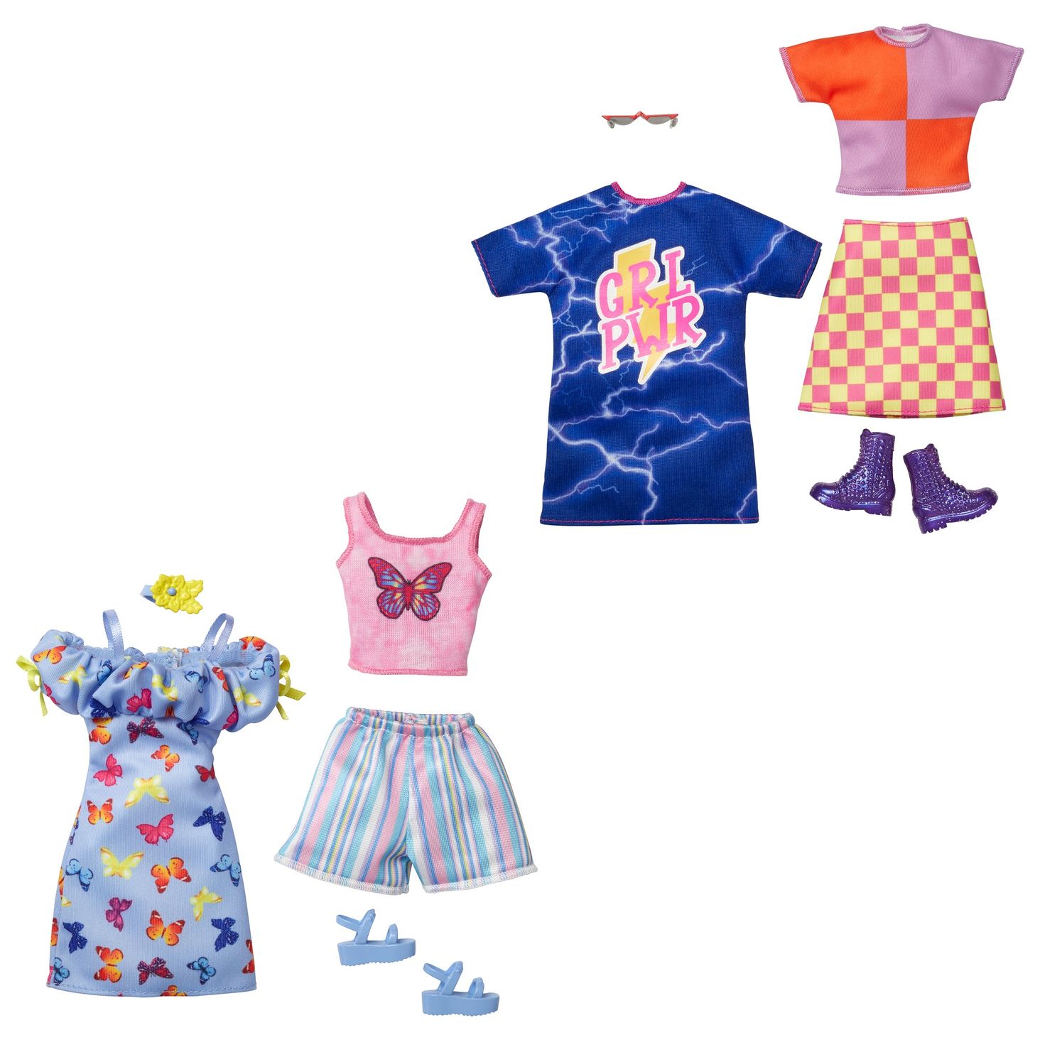 Barbie - Ubranka 2-pak z modnymi dodatkami 1