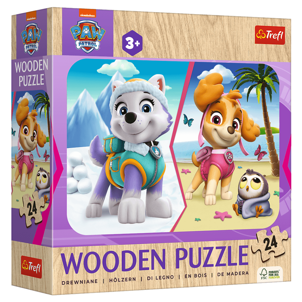 Puzzle drewniane Psi Patrol 24 el. Dziewczęcy Psi Patrol