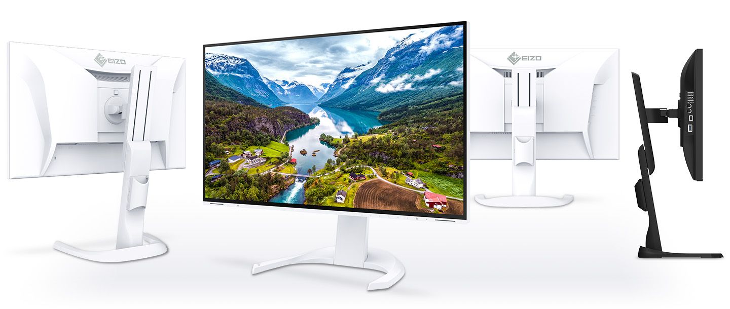 EIZO 27型 Flex Scanホワイト 4Kモニター EV2740X-WT Eizo FlexScan EV2740X-WT - Monitory LED 27