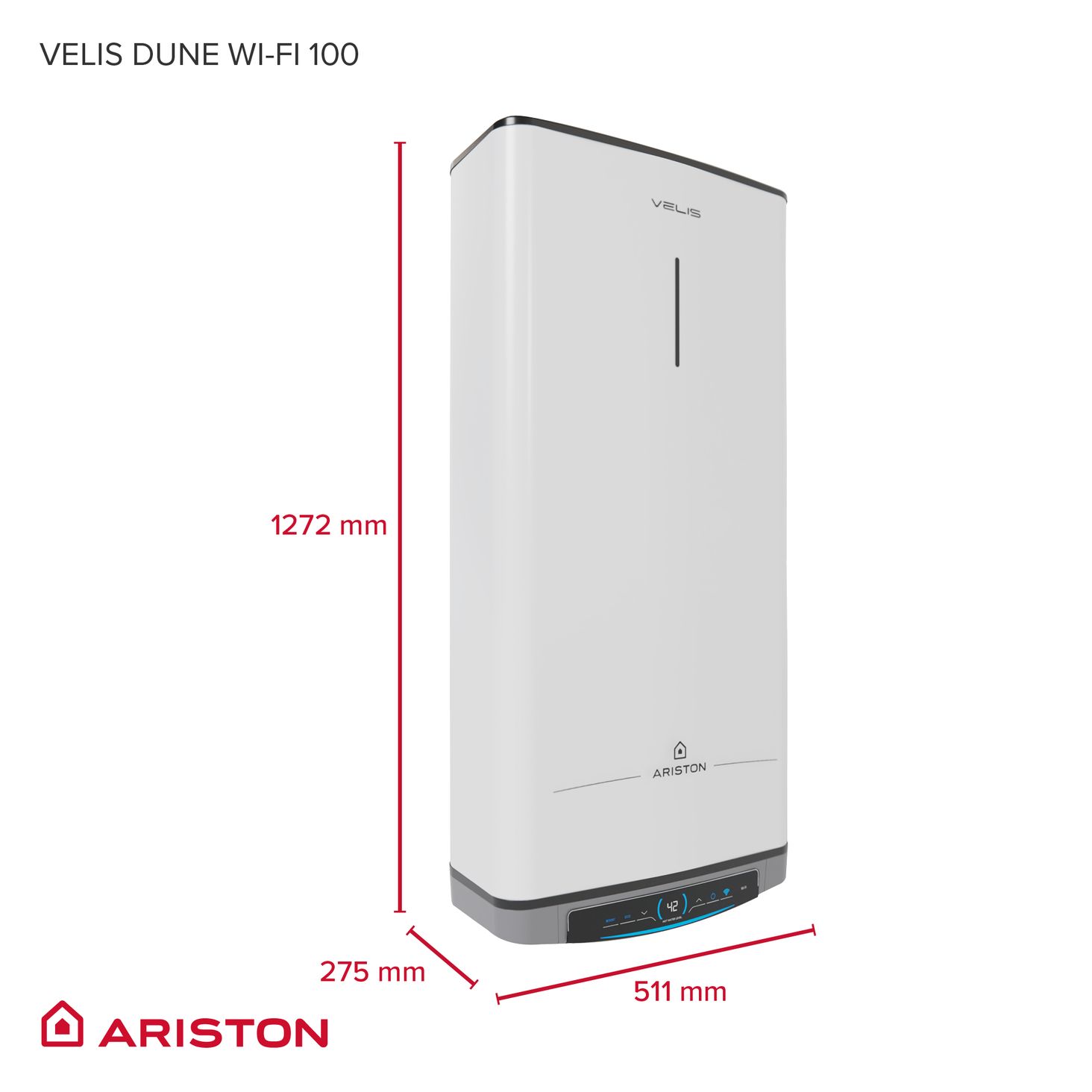 Ariston Velis Dune wifi 100 wymiary