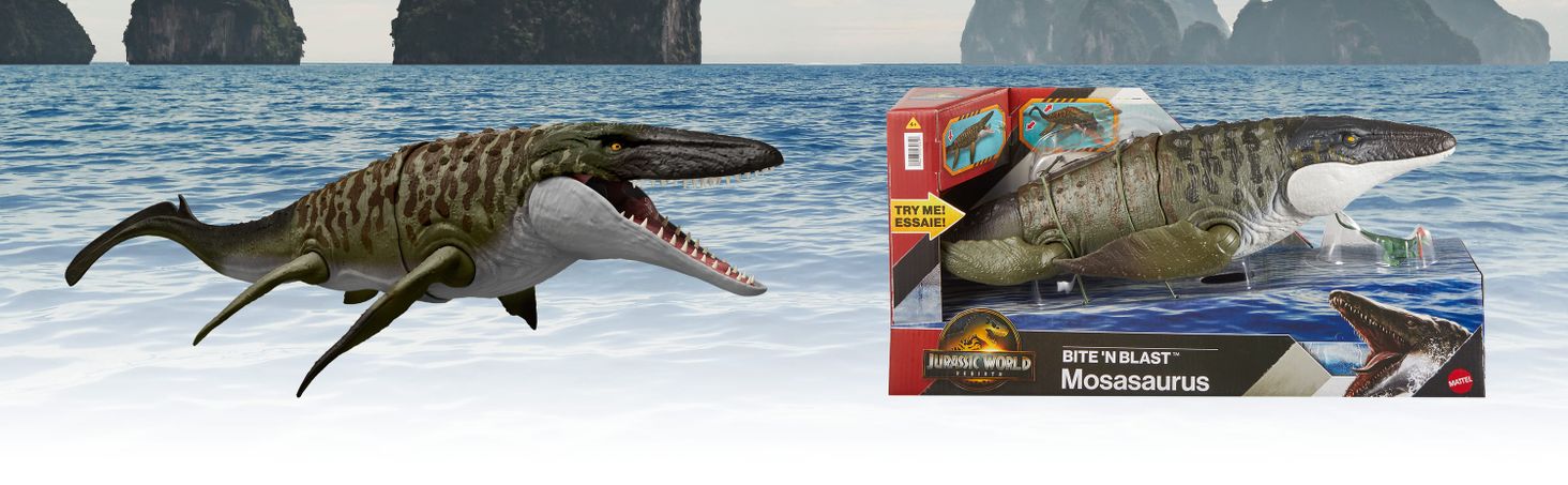 Mattel Jurassic World Bite 'n Blast™ Mozazaur Atak paszczą