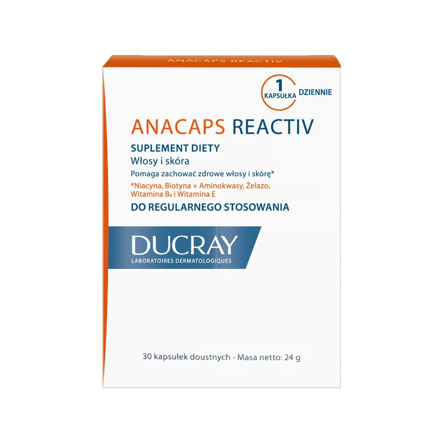 Ducray Anacaps Reactiv 30 kaps - Opinie i ceny na Ceneo.pl
