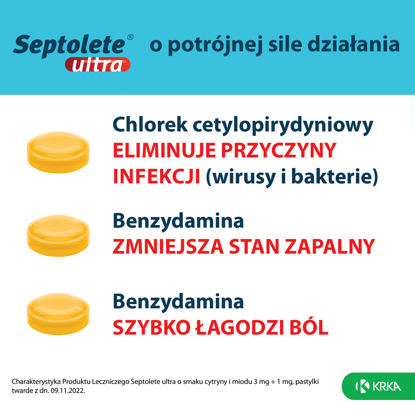 Septolete ultra o smaku cytryny i miodu 16 pastylek - 3