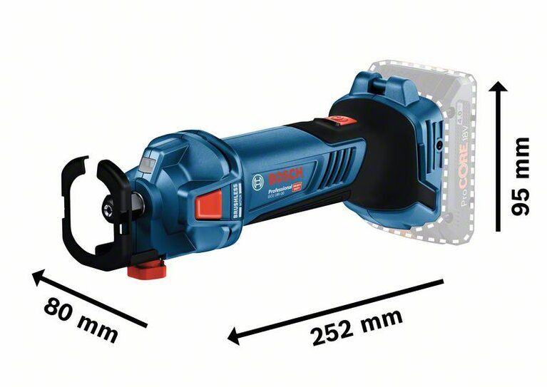 Bosch GCU 18V-30 Professional wymiary