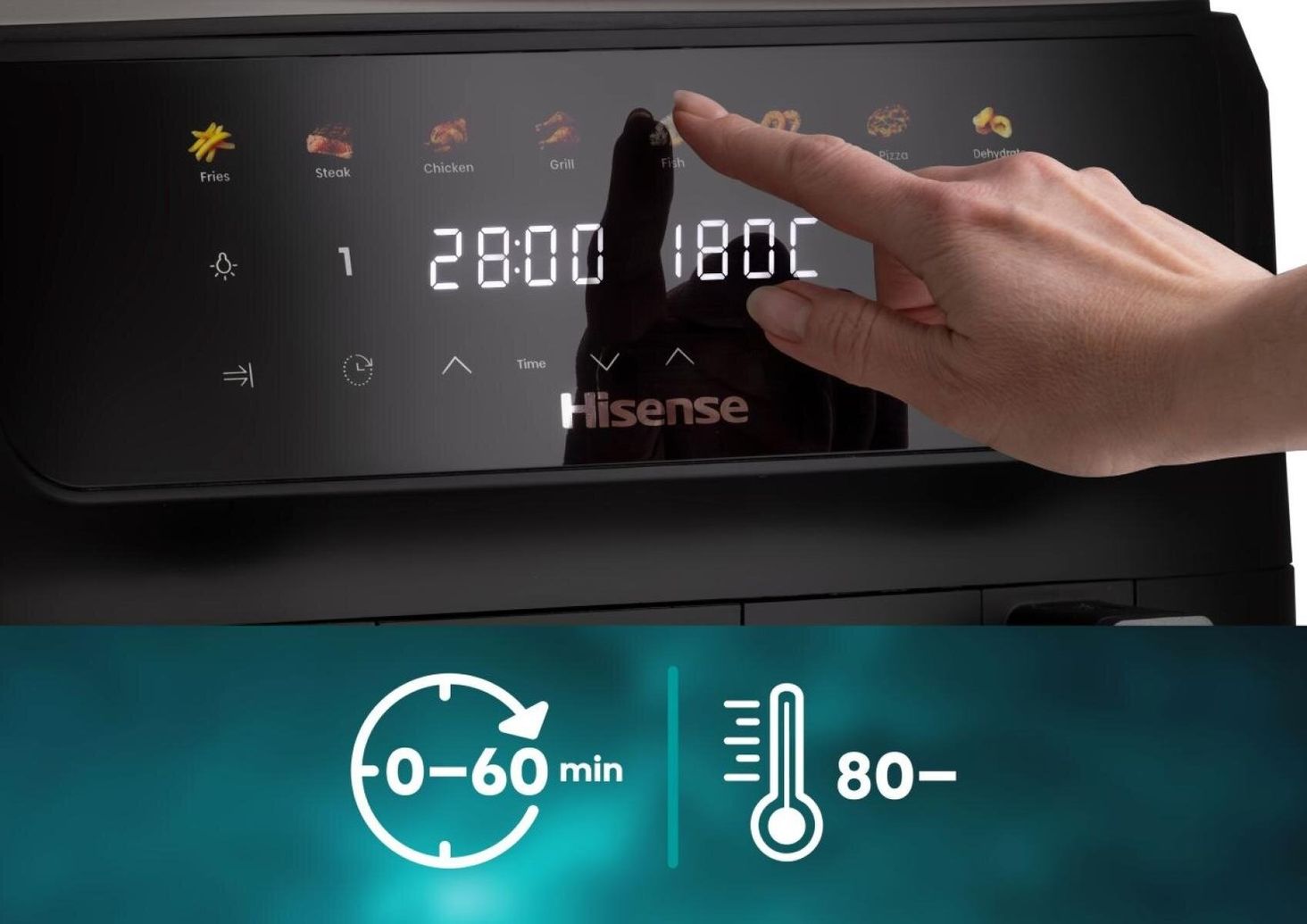 Hisense Manualna kontrola temperatury i czasu
