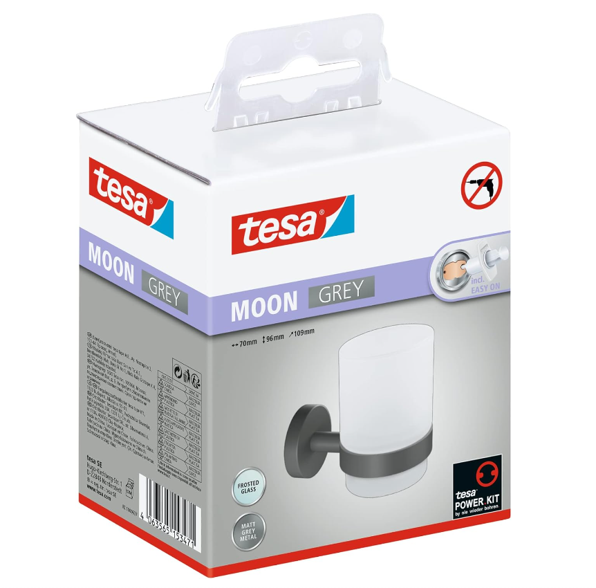 tesa Czarny haczyk pojedynczy Moon grey - 1