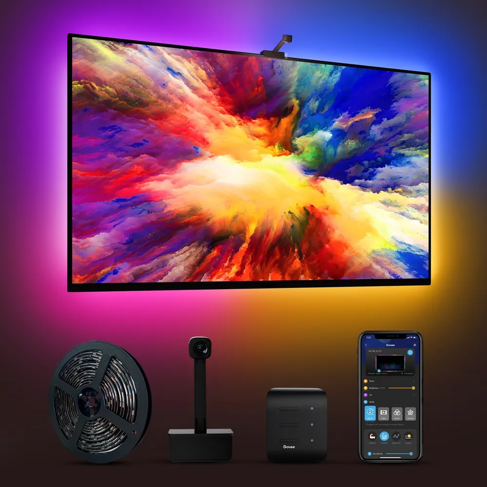 Govee TV backlight Taśma LED dla TV 55-65 cali, Wi-Fi, Bluetooth, RGBIC  H6199 - Opinie i atrakcyjne ceny na