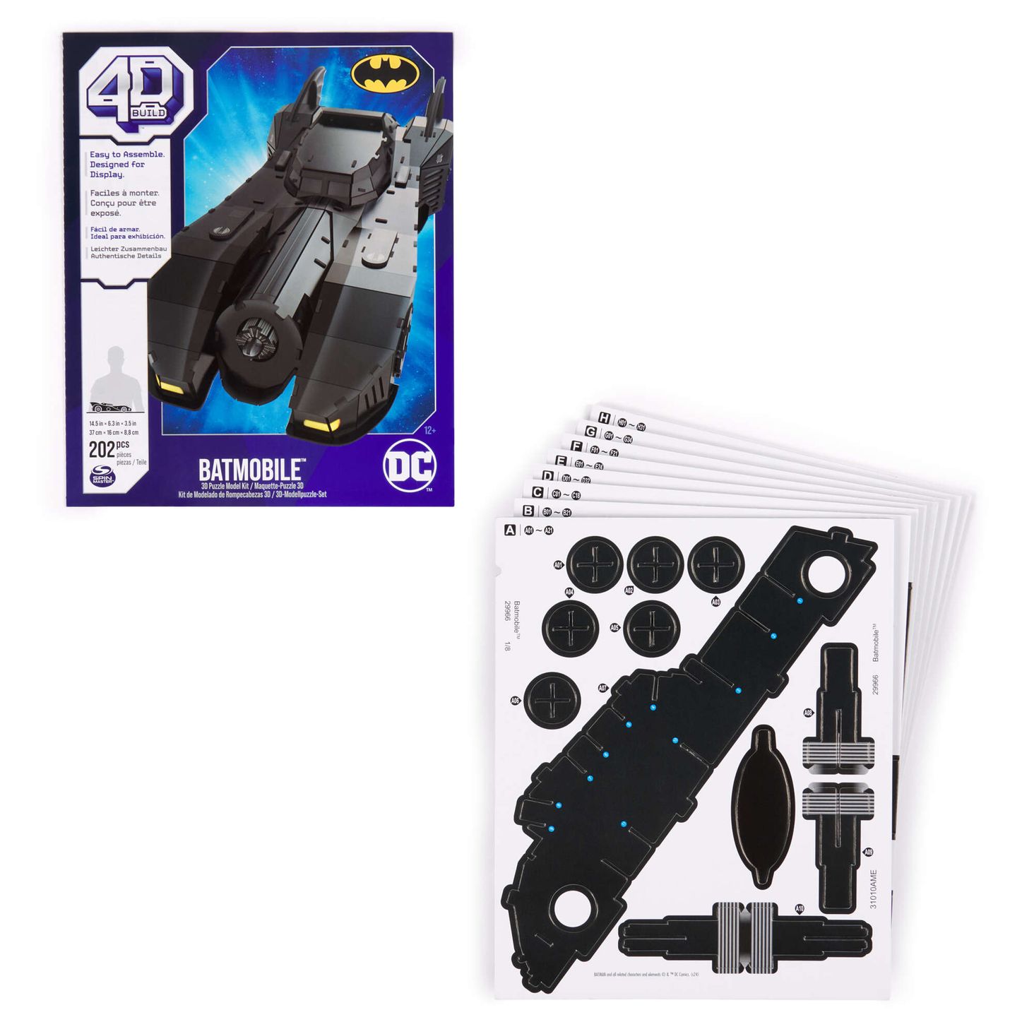 4D BUILD - 3D DC Comics puzzle - Batman model 71 pieces - Mini Batwing Batman of the Saga - Puzzle for adults - Building game to collect - Toy for adults 4D BUILD - 3D DC Comics puzzle - Batman model 71 pieces - Mini Batwing Batman of the Saga - Puzzle for adults - Building game to collect - Toy for adults