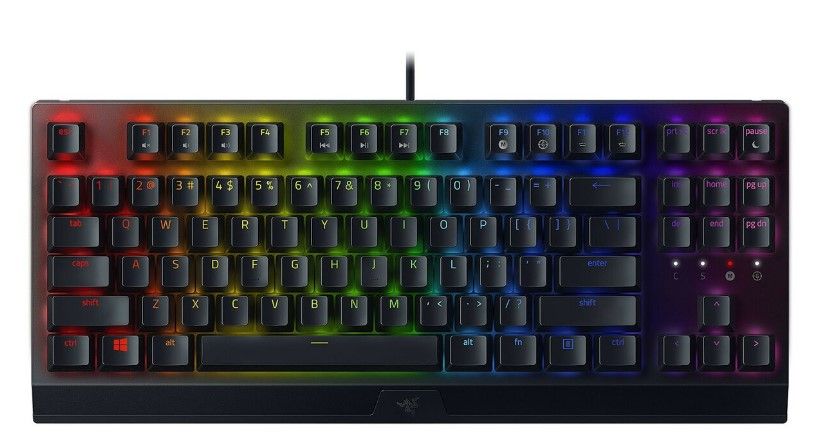Amazon.co.jp: Razer BlackWidow V3 Tenkeyless - Yellow Switch テンキーレス  ゲーミングキーボード メカニカル イエロー軸 クリアハウジング Chroma RGB 高耐久アルミ製トッププレート 印字の消えないABS キーキャップ  英語 US配列【日本正規代理店保証品】 RZ03 