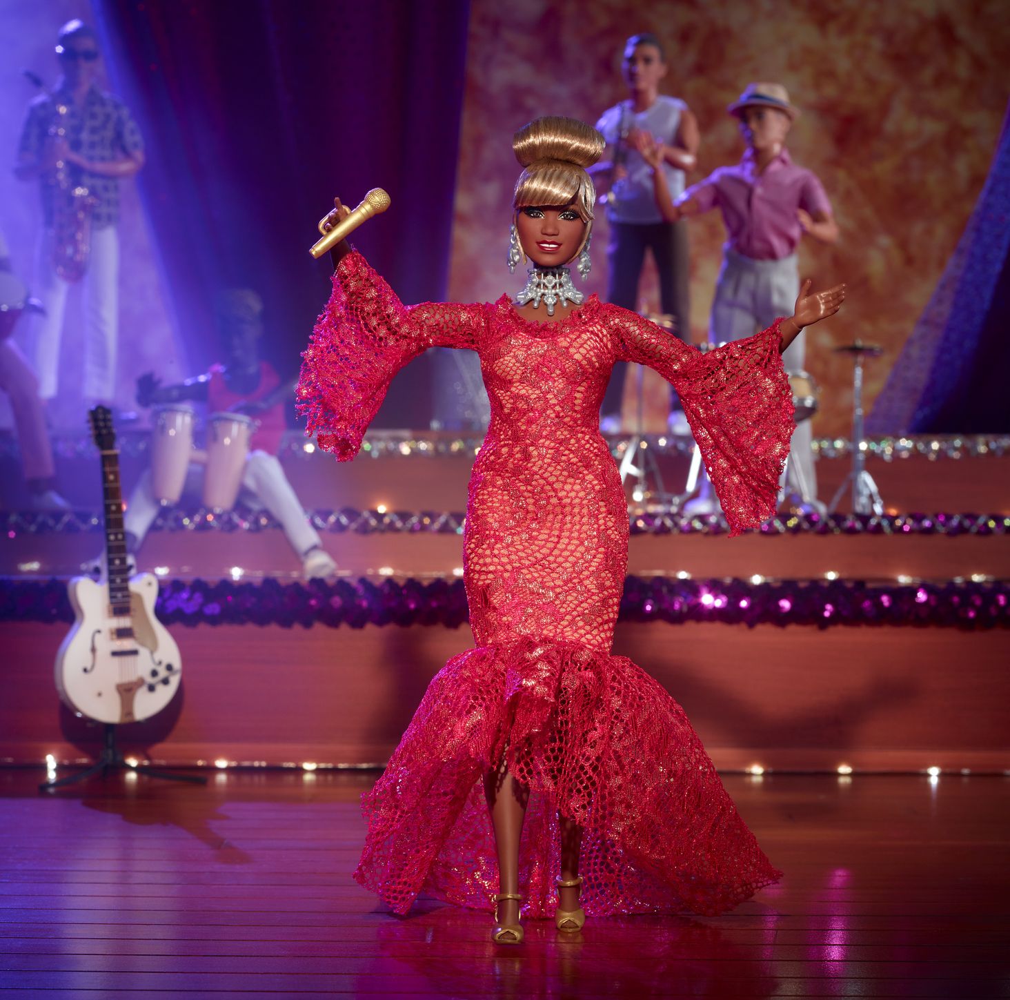 VERSUSバービー Lalka Barbie Celia Cruz Lalka Inspiring Women (SIOC) w