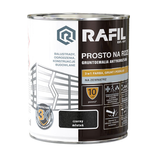 Rafil Prosto na Rdzę czarny młotek 0,75L