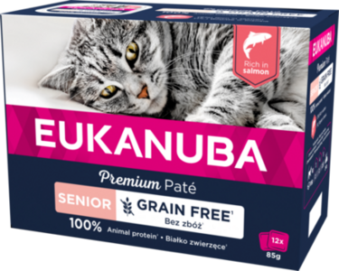 EUKANUBA Grain Free Senior Łosoś mokra karma