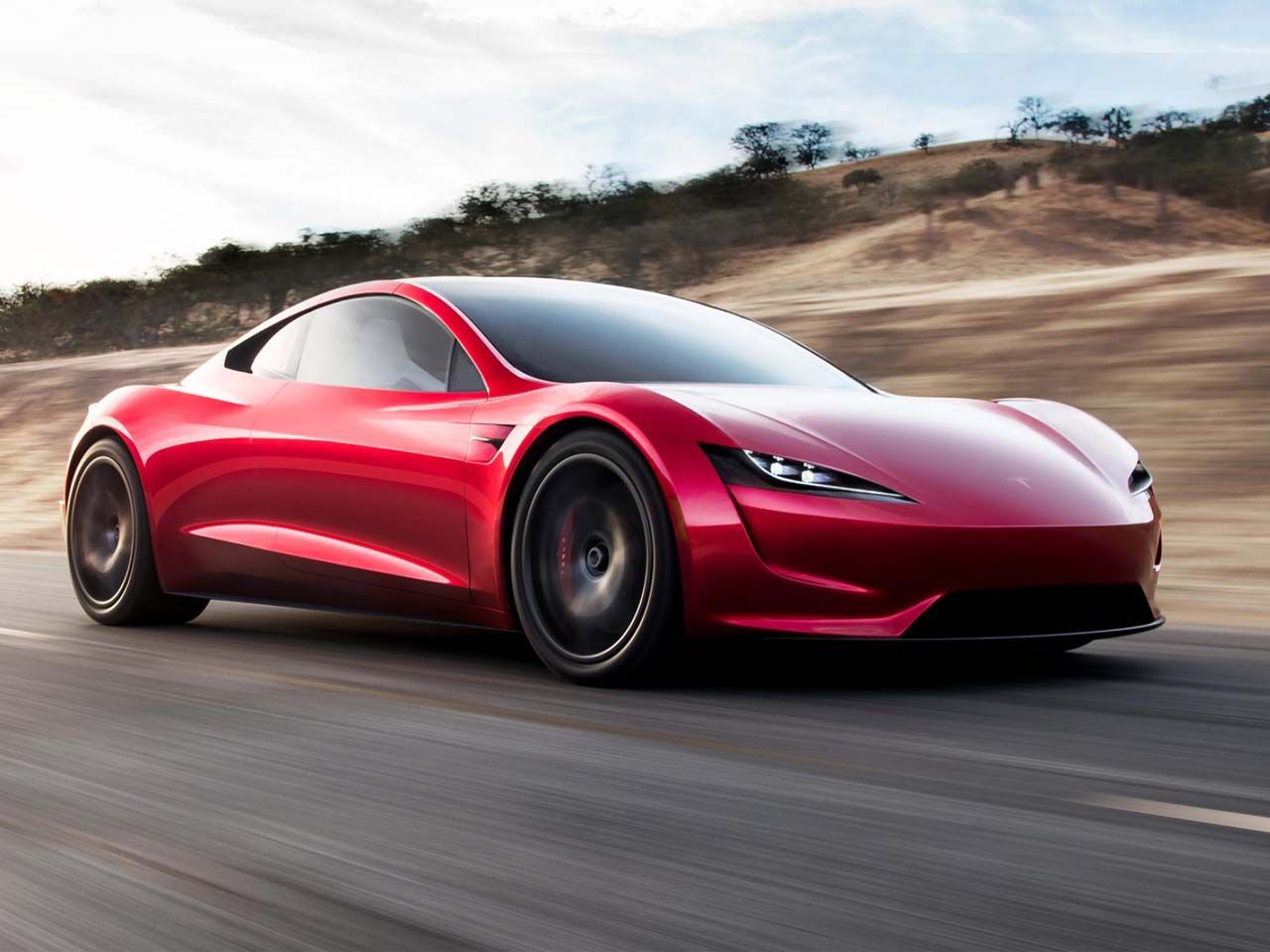 Nowy samochód elektryczny Tesla Roadster przyspiesza
